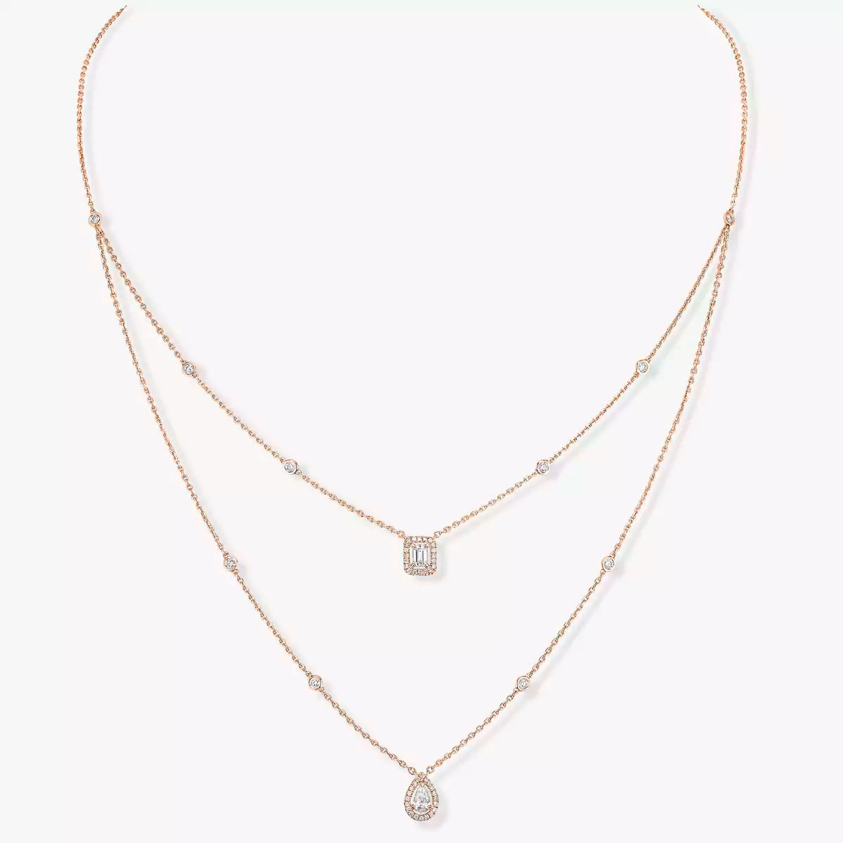 [Glow Muse]Diamond Necklace My Twin 2 Rows