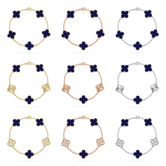 [⭐Glow Muse]CLOVER 5 MOTIF LAPIS LAZULI BRACELET COLLECTION