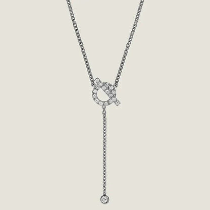[Glow Muse]FINESSE SILVER DIAMOND NECKLACE