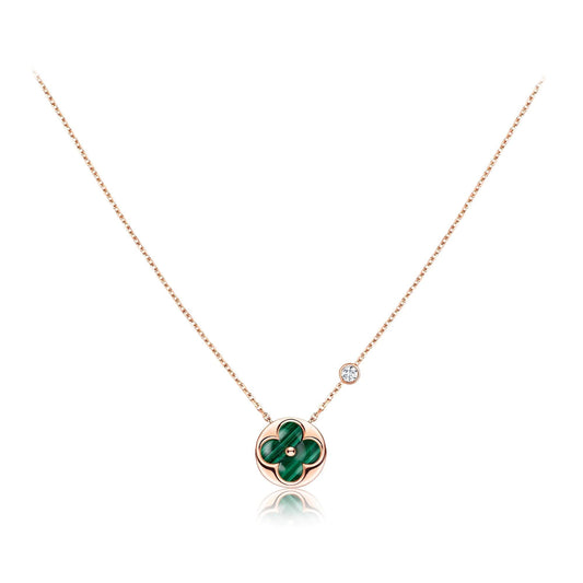 [Glow Muse]SUN PEDANT PINK GOLD 1 DIAMOND NECKLACE