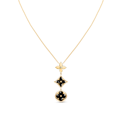 [Glow Muse]STAR AND SUN ONYX PINK GOLD NECKLACE