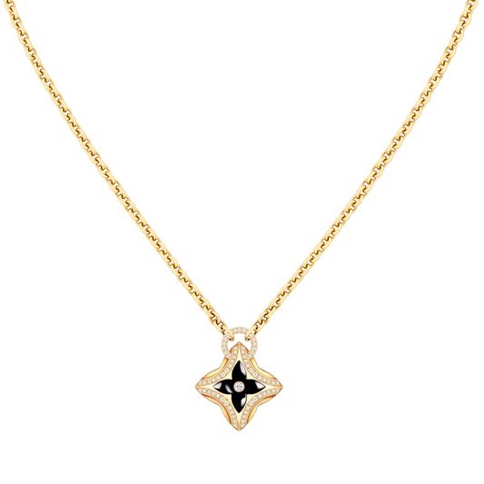 [Glow Muse]STAR PEDANT PINK GOLD DIAMOND NECKLACE
