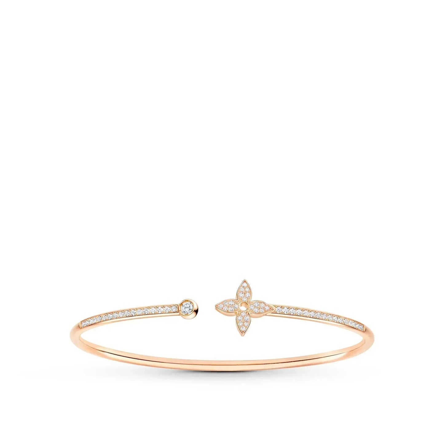 [Glow Muse]IDYLLE PINK GOLD OPEN BRACELET DIAMOND PAVED
