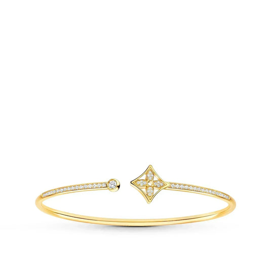 [Glow Muse]IDYLLE GOLD OPEN BRACELET DIAMOND PAVED