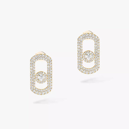 [Glow Muse]So Move Pave_-Set Diamond Earrings in Silver