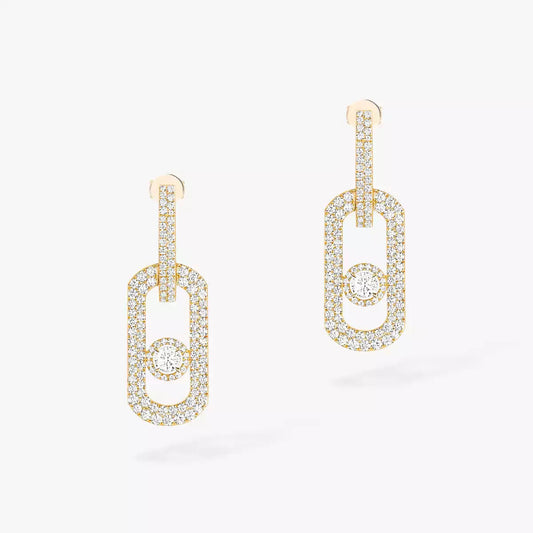 [Glow Muse]So Move XL Pave_-Set Diamond Pendant Earrings