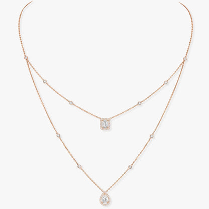 [Glow Muse]MY TWIN 2 ROW DIAMOND NECKLACE