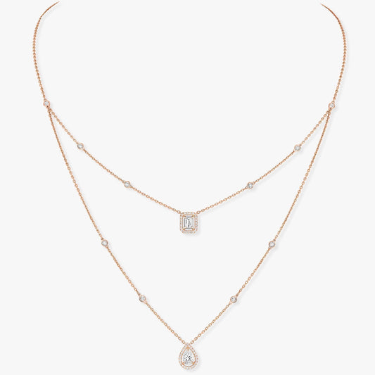 [Glow Muse]MY TWIN 2 ROW DIAMOND NECKLACE