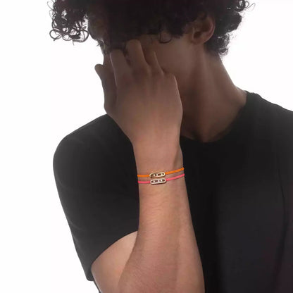 [Glow Muse]Messika Care(s) pink cord pavé bracelet