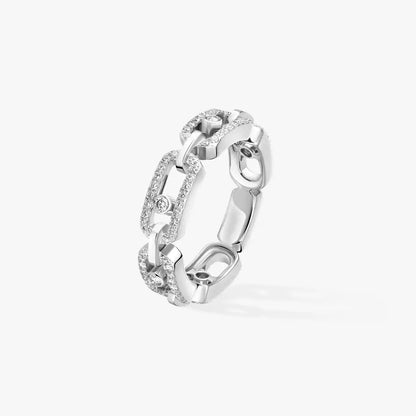 [Glow Muse]Move Link Pave_-Set Diamond Ring in Gold