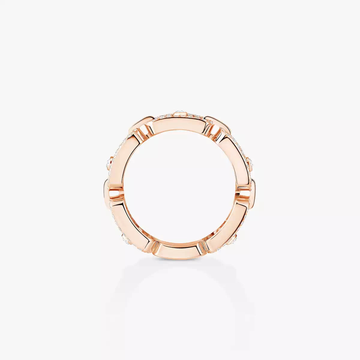 [Glow Muse]Move Link Pave_-Set Diamond Ring in Gold