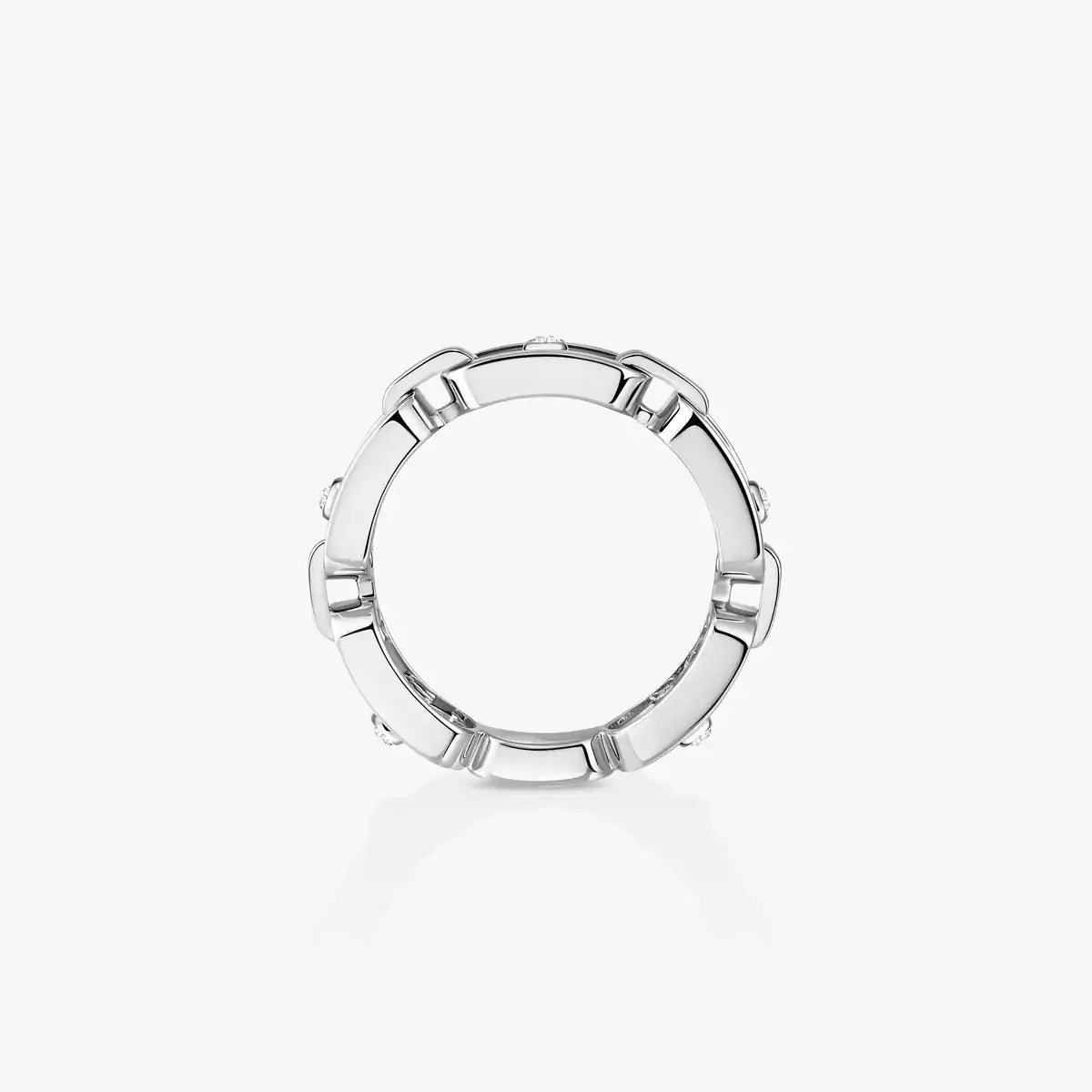 [Glow Muse]Move Link Pave_-Set Diamond Ring in Gold