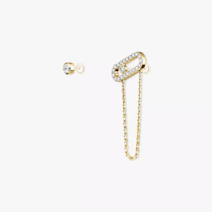 [Glow Muse]Move Uno Diamond Earrings