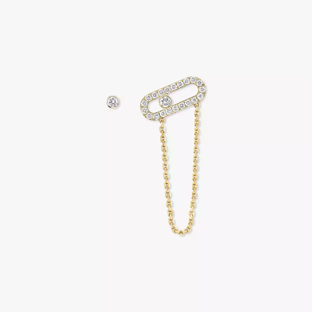 [Glow Muse]Move Uno Diamond Earrings