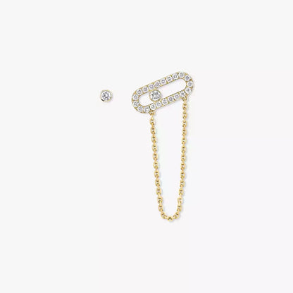 [Glow Muse]Move Uno Diamond Earrings