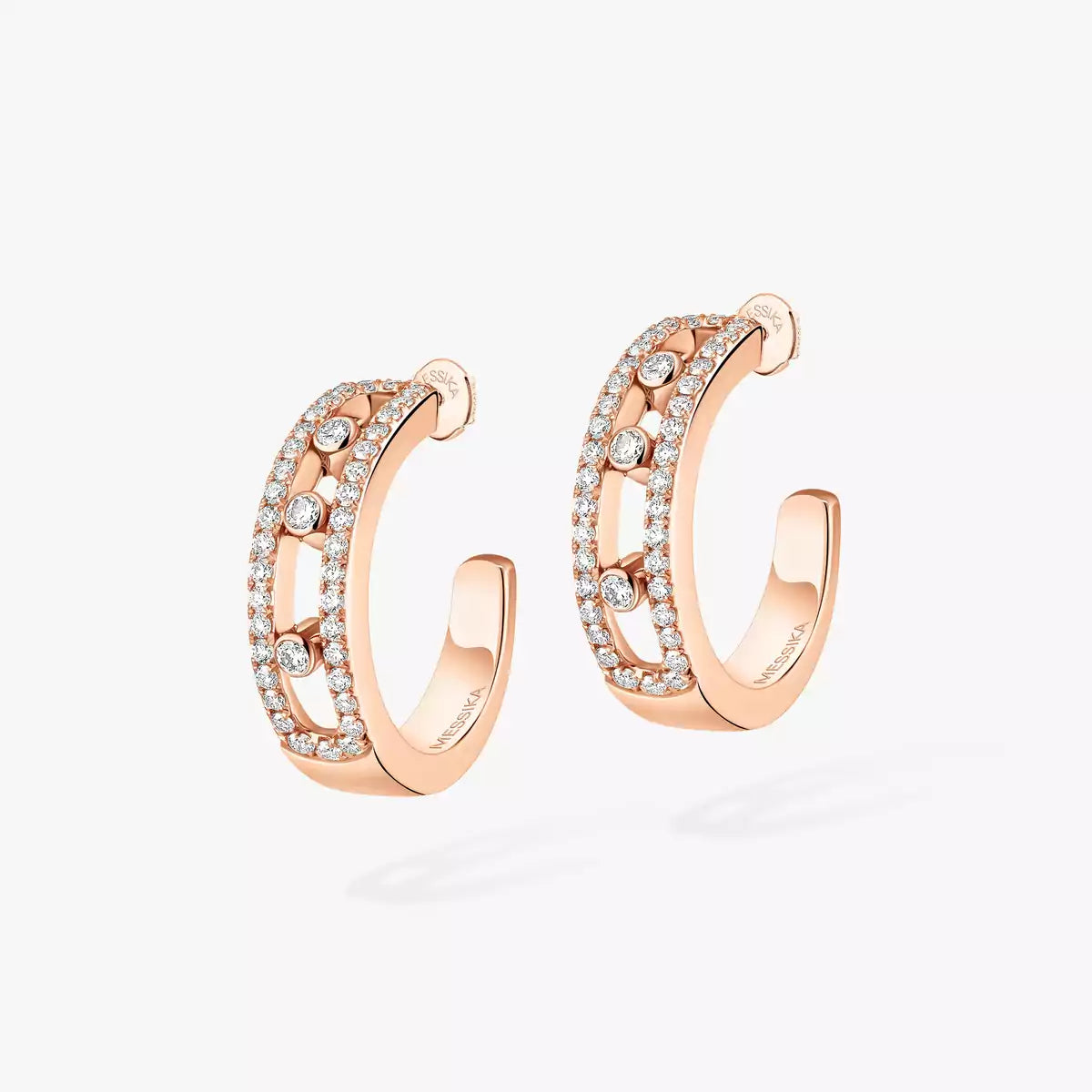 [Glow Muse]Diamond Pave_ Hoop Earrings Move
