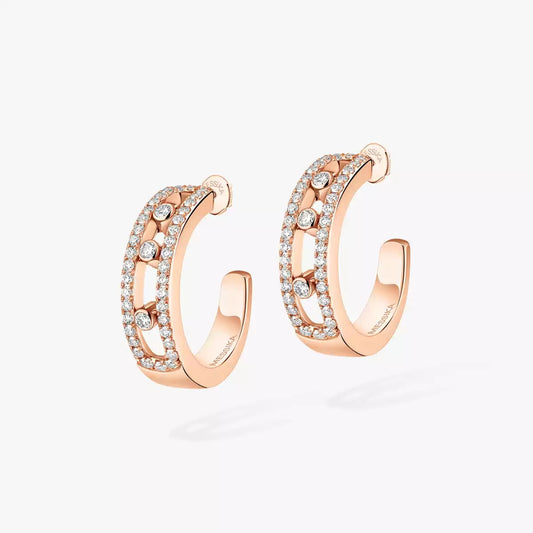 [Glow Muse]Diamond Pave_ Hoop Earrings Move