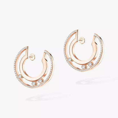 [Glow Muse]Move Romane Small Diamond Hoop Earrings