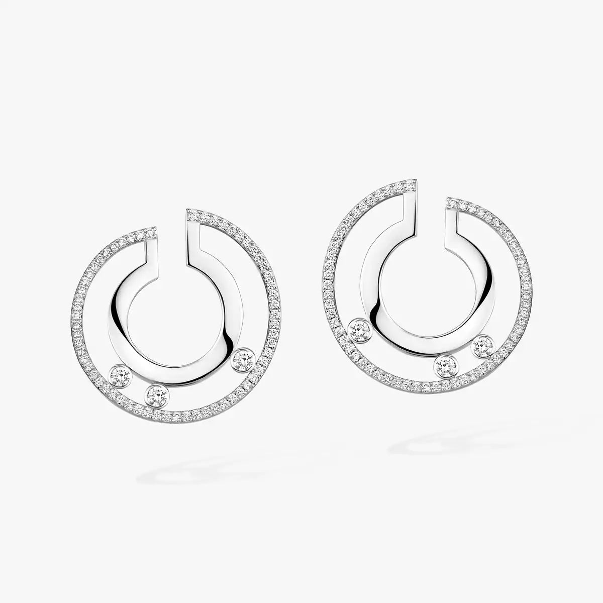 [Glow Muse]Move Romane Small Diamond Hoop Earrings