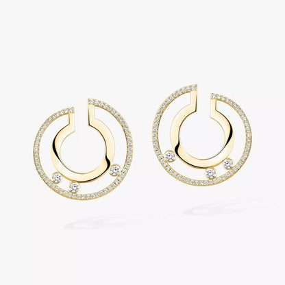 [Glow Muse]Move Romane Small Diamond Hoop Earrings