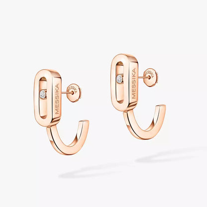 [Glow Muse]Diamond Mini Hoop Earrings Move Classique