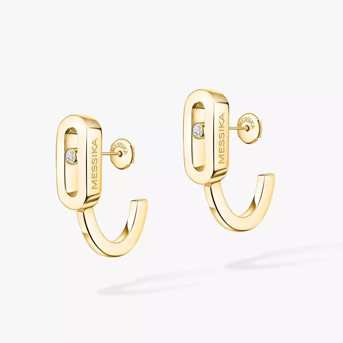 [Glow Muse]Diamond Mini Hoop Earrings Move Classique