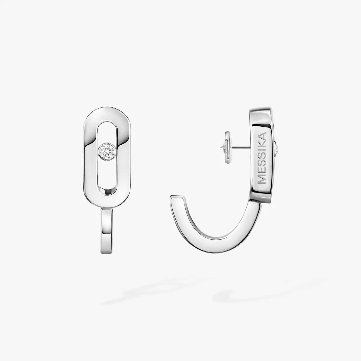 [Glow Muse]Diamond Mini Hoop Earrings Move Classique