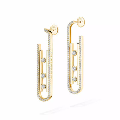 [Glow Muse]Diamond Pendant Earrings Move 10Th