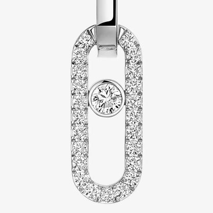 [Glow Muse]Move Link Diamond Earrings