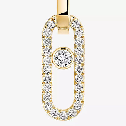 [Glow Muse]Move Link Diamond Earrings