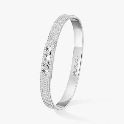 [Glow Muse]Move Noa Full Pavé Diamond Bangle Bracelet