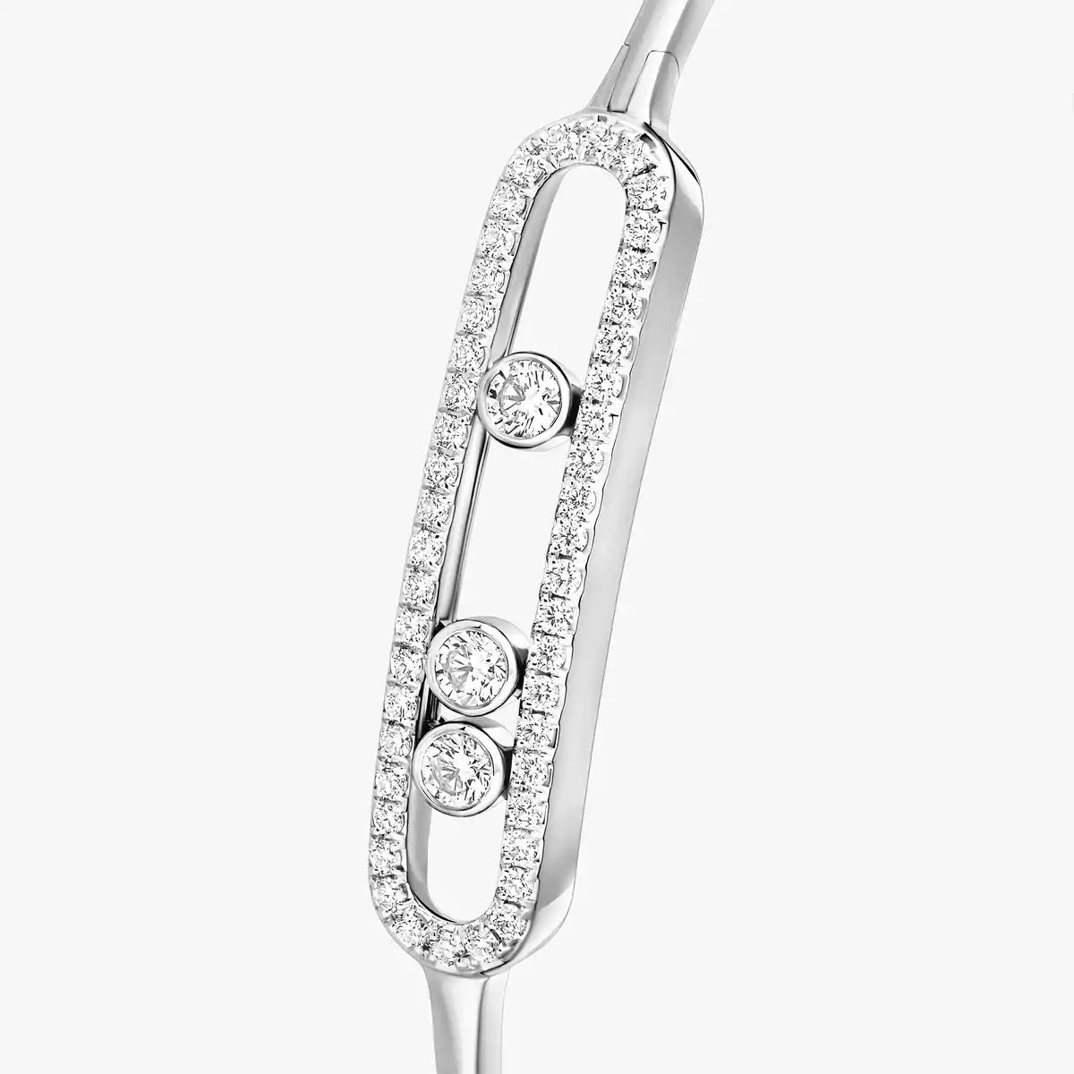 [Glow Muse]Move Pavé Diamond Bangle Bracelet M
