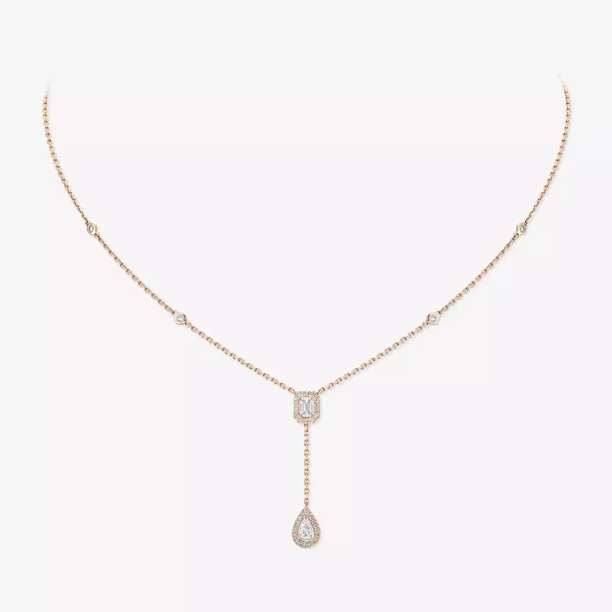[Glow Muse]Gold Diamond Tie Necklace