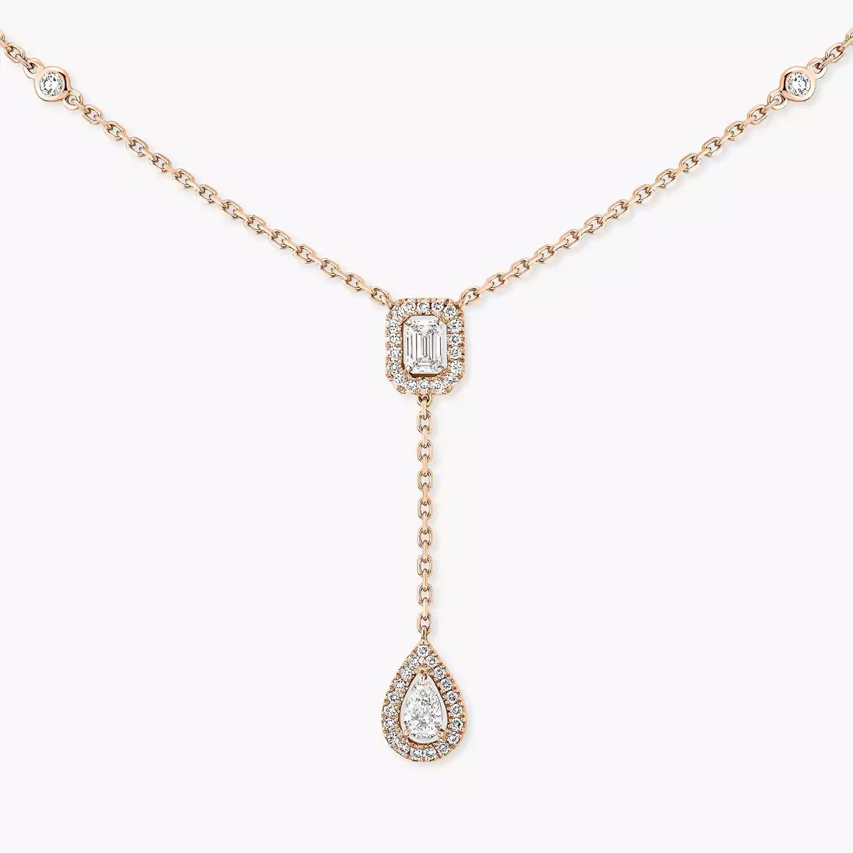 [Glow Muse]Gold Diamond Tie Necklace