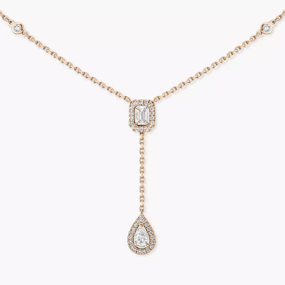 [Glow Muse]Gold Diamond Tie Necklace