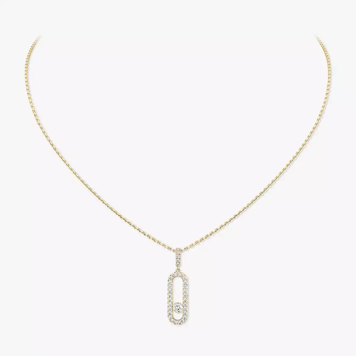 [Glow Muse]Move Uno Diamond Necklace in Rose Gold