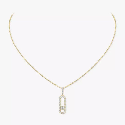 [Glow Muse]Move Uno Diamond Necklace in Rose Gold