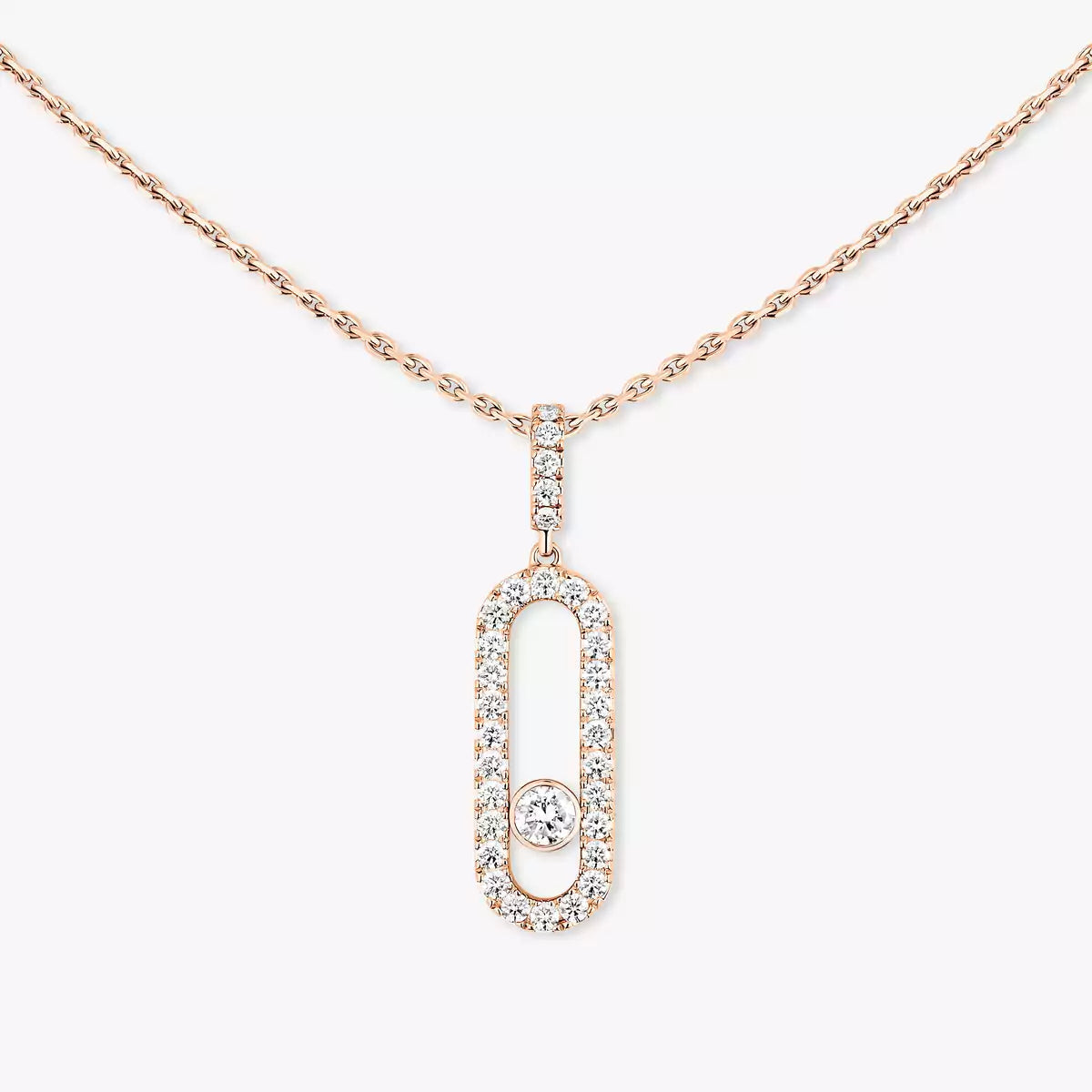 [Glow Muse]Move Uno Diamond Necklace in Rose Gold