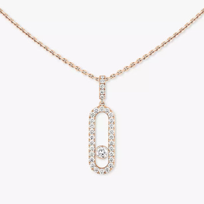 [Glow Muse]Move Uno Diamond Necklace in Rose Gold