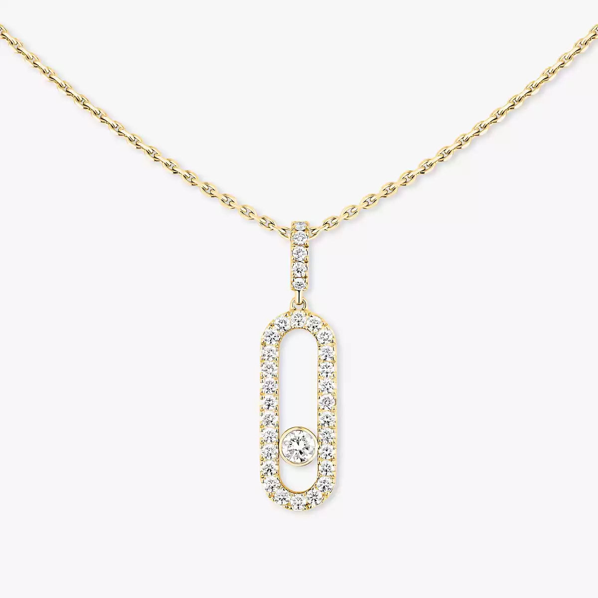 [Glow Muse]Move Uno Diamond Necklace in Rose Gold