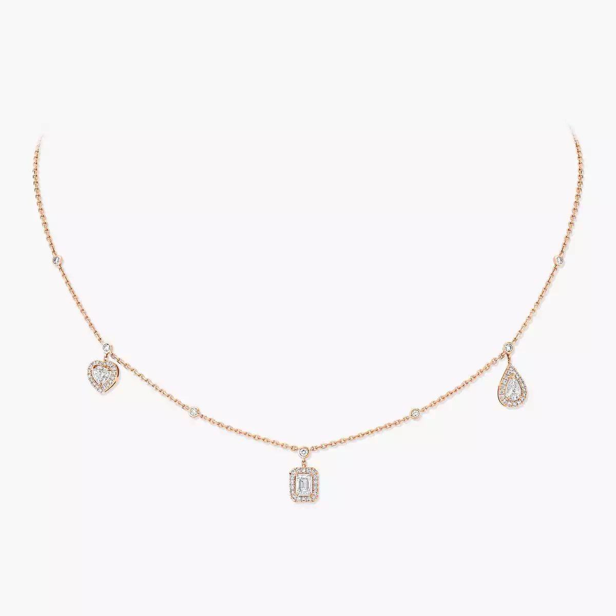 [Glow Muse]My Twin Diamond Necklace in Silver