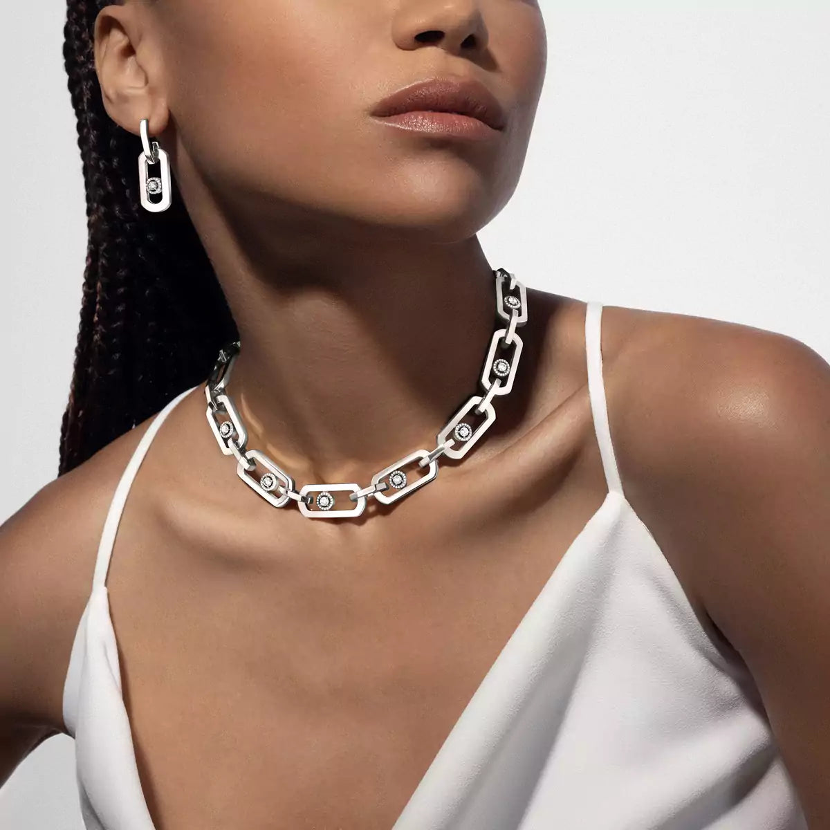 [Glow Muse] So Move XL Diamond Hoop Earring