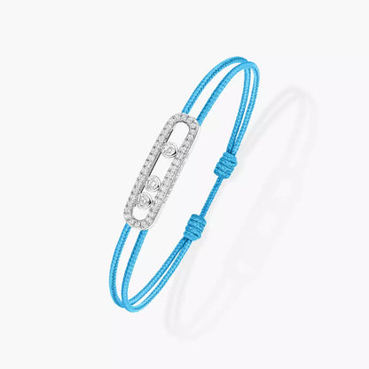 [Glow Muse]Messika Care(s) pink cord pavé bracelet