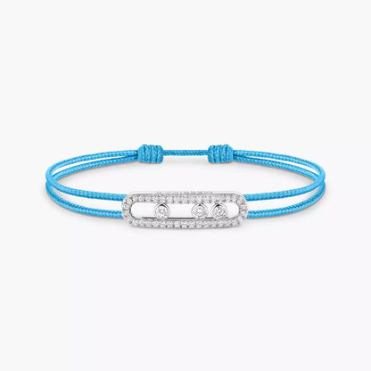 [Glow Muse]Messika Care(s) pink cord pavé bracelet