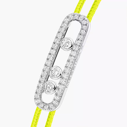 [Glow Muse]Messika Care(s) pink cord pavé bracelet
