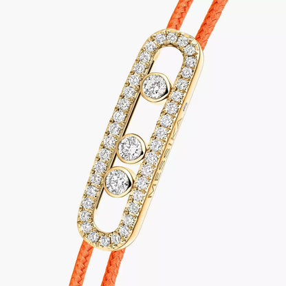 [Glow Muse]Messika Care(s) pink cord pavé bracelet