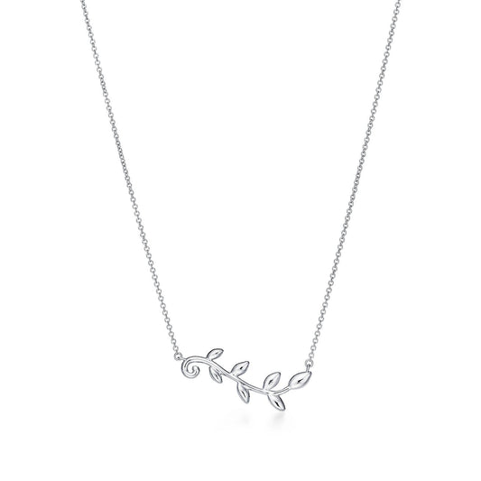 [Glow Muse ]PALOMA PICASSO STERLING SILVER OLIVE BRANCH NECKLACE