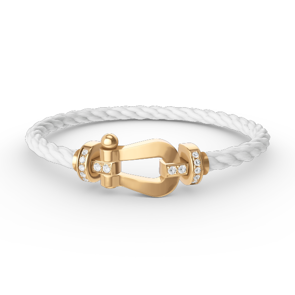 [Glow Muse]FORCE LARGE HORSESHOE HALF DIAMOND BRACELET GOLD