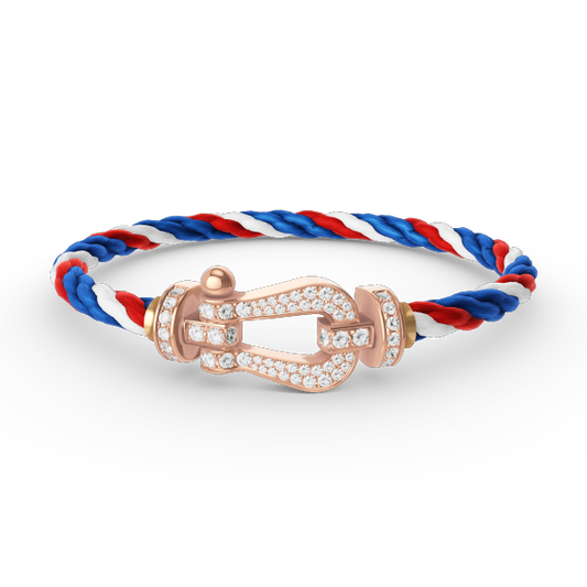 [Glow Muse]FORCE LARGE HORSESHOE FULL DIAMOND BRACELET ROSE GOLD