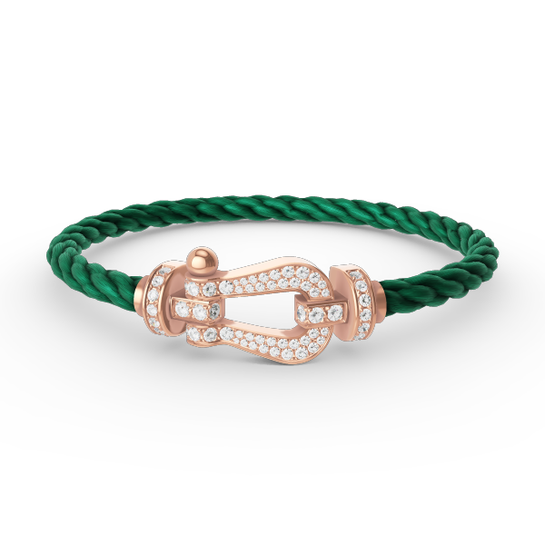 [Glow Muse]FORCE LARGE HORSESHOE FULL DIAMOND BRACELET ROSE GOLD
